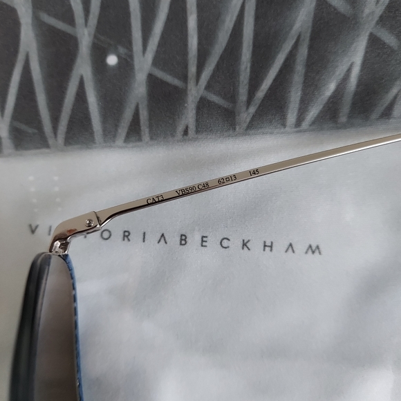 VICTORIA BECKHAM Mirrored Blue Silver Aviator main image 8